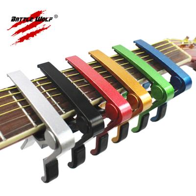 China Various Color Selection GUITAR Aluminum Material Strong Guitar Grip Capo Acoustic Classical Guitar Capo for sale