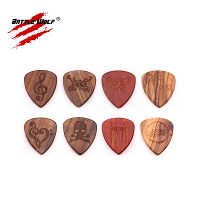 China GUITAR engrave wooden guitar picks for sale