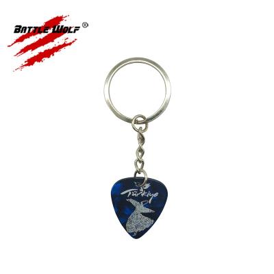 China Custom Metal Name Keychains Guitar Picks for sale