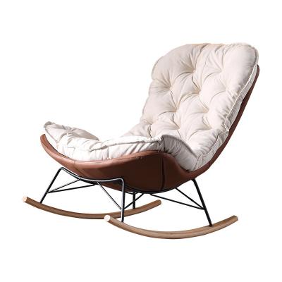 China MODERN Modern Leather Living Room Furniture Rocking Cushion Leisure Chair for sale