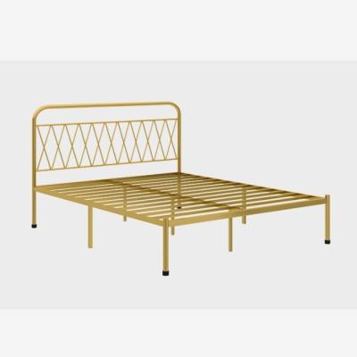 China Modern Luxury Double Size Bed Single Bed Customized Black Gold White for sale