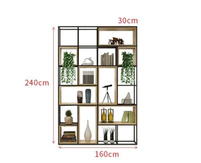 China Modern Convertible Shelves Metal Wood Display Rack Cabinet Bookcase Shelf For Home Office Living Room Bedroom for sale