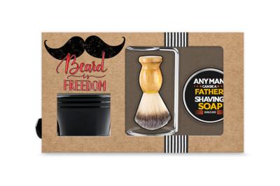 中国 4pcs Mens Grooming Gift Sets Includes Shave Soap, Beard Brush, Shaving Foam Bowl, Shaving Brush Storage Rack 販売のため