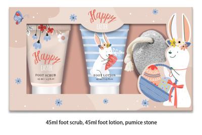 Chine Le cadeau naturel de soins de la peau de fleurs sauvages réglé avec le pied frottent, lotion de pied, pierre ponce à vendre