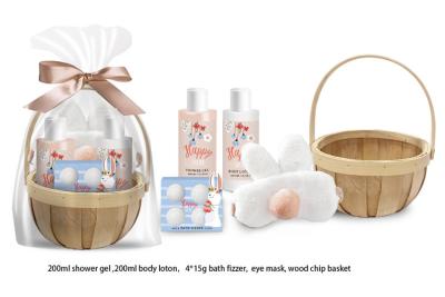 China 4pcs Natural Bath Gift Set With Shower Gel, Body Lotion, Bath Fizzer, Sleep Face Mask Te koop