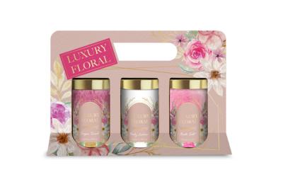 중국 Aromatherapy Relaxation 3pcs Luxury Bath Spa Set In Paper Box 판매용