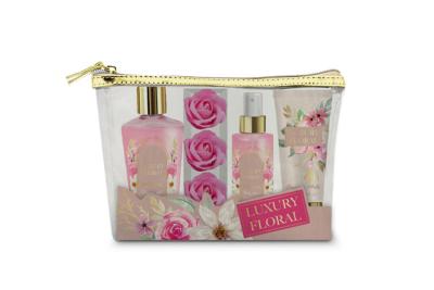 Chine Cadeaux de luxe de Bath de sac cosmétique avec le gel de douche, lotion de corps, brume de corps, confettis de Bath à vendre