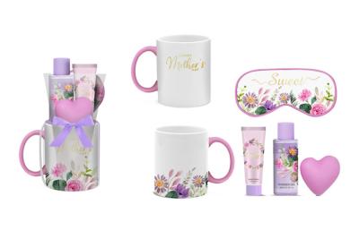 China el baño floral de la taza de cerámica 5pcs fijó la relajación natural del Aromatherapy del sistema del regalo de Skincare en venta