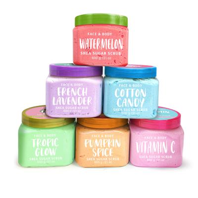 中国 600g Exfoliating Sugar Scrub In Plastic Jar for Cleansing 販売のため