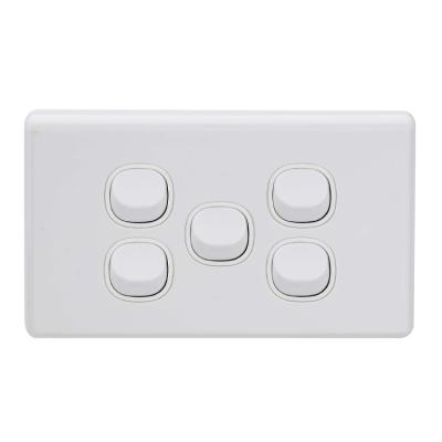 China Logo Brand SAA Australia Standard 1-6 Residential Customized Strip 10/16 Amp Thin Light Wall Mounted Switch for sale