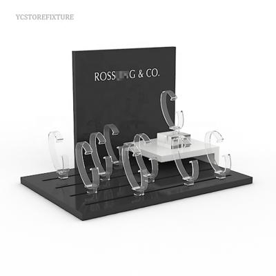 China Eco - Friendly Design Eco - Friendly Stylish Black Countertops Acrylic Watch Display Stand for sale