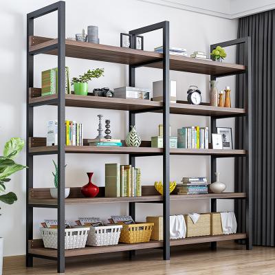 China Simple Design Multifunctional Display Racks Home Office Metal And Wood Storage Shelf Modern Shelf for sale