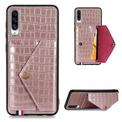 China Samsung S10 S20 A71 A81 A91 A70 A71 A70 Crocodile Pattern Cards Case Mobile Phone Case Explosion Suitable Anti-fall To The New In 2021 for sale