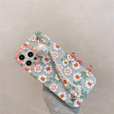 China Net Anti-fall IDS Small Red Flowers For Huawei p30pro Mobile Phone Case Mate40 Wristband nova5/6/7 Summer Glory Wristband for sale