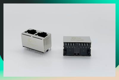 中国 穴のはんだ終了によるPHC 1x2ネットワークのコネクターRj45 PH52E88-21210XX 販売のため