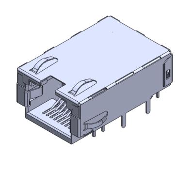 China 1x1 1000Base-T Magnetic POE RJ45 Foxconn Connector for sale