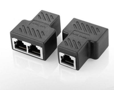 Cina 8P8C 1 a tre corsie al connettore del separatore di Ethernet 2 RJ45 in vendita