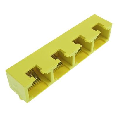 Китай Соединитель RJ45 UL94V-0 контакта желтый PBT бронзы светомассы мини продается