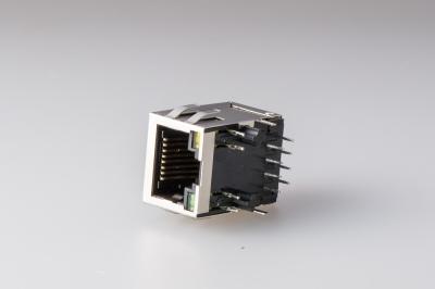 China Einzelner Hafen 8 Pin-Vorsprung herauf magnetischen PWB-Filter RJ45-Jack mit LED/EMS optional zu verkaufen