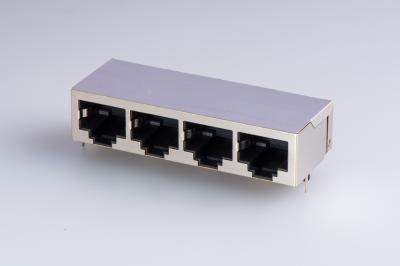 中国 4 港 Rj45 ネットワーク ジャック、RJ45 は Giga の磁気学のコネクターを統合しました 販売のため