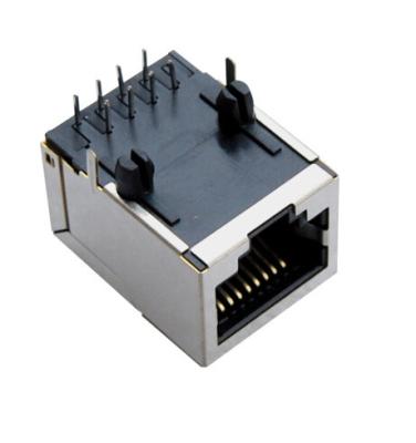 Chine RMS-048H-10W0-NL RJ45 bleu avec la base de transformateur - le côté 90 10P8C magnétique de degré de t entrent avec le bouclier à vendre