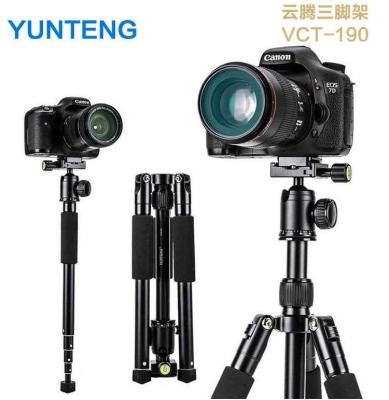 China Professional Portable Lightweight DSLR Camcorder YUNTENG VCT-190 SLR Camera Travel Tripod for Canon Nikon Sony DSLR ILDC Camcorder DV for sale