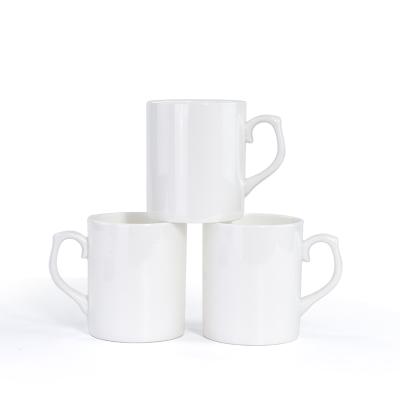 China Stocked 11oz Sublimation Bone China Mugs 10oz White Coated Mug for sale