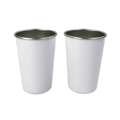 China Stainless Steel Cone-Shape 420ml Beer Mug Stainless Steel Coffee Mug For Transfer Printing for sale