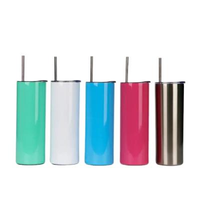 China Modern 600ml Heat Transfer Printing Sublimation Vacuum Bottle Glitter Colored Flask Tumbler With Straw for sale