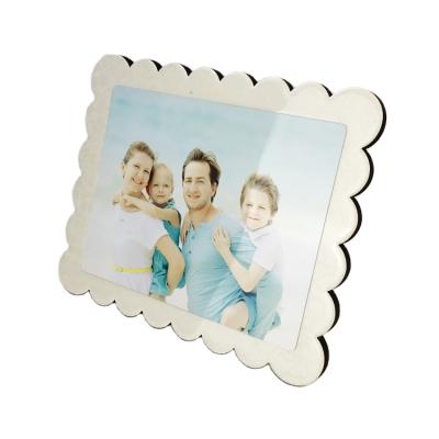 China Flower Rim Sublimation Blanks Photo Frame with Aluminum Foil MD-028 for sale