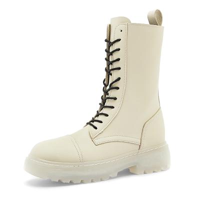 China Flat Brand New Promotion Women Boots Breathable Genuine Leather Comfortable Boots for sale