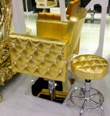 China Modern gold color salon styling chair lady salon chair hair salon chairs QZ-BC005A for sale