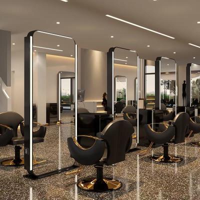 China Fashionable Newcomer Double Side Lounge Mirrors Black Color Stainless Steel Mirror Lounge Mirrors QZ-67BX for sale