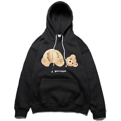 China Broken Breathable Bear Hooded Sweater Celebrity Same Angel High Street Men Unisex Women Shear Style Couples Hoodies for sale