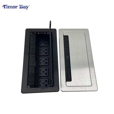 China Flip Cover Concealed Multi Power Socket Easy Installation Conference Table Socket Included Flip UP Power Socket for sale