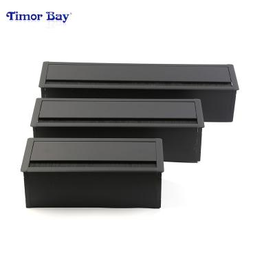 China Easy Wholesale Cable Box Aluminum Alloy Installation Accessories Table Top Wiring Accessories Cable Box for sale