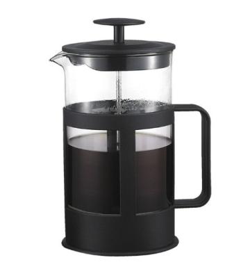 China WITH LID factory wholesale with handle double wall large capacity stainless steel glass coffee maker french press for sale