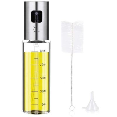 China Viable Olive Oil Sprayer Bottle, Glass Stainless Steel Oil Dispenser for Cooking, BBQ, Salad, Baking, Roasting, Kitchen Tools for sale