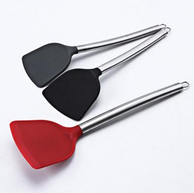 China Sustainable Hot Sale High Quality Multi Color Stick Kitchen Non Cooking Silicon Spatula for sale