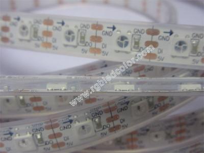 China silicone gel inside silicone tube ip68 waterproof addressable led strip for sale