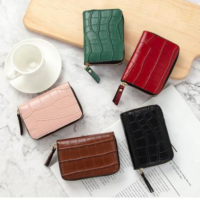 China Custom Logo Avaliable Solid Color Credit Card Bag Women Small Change Purse for Fashion for sale