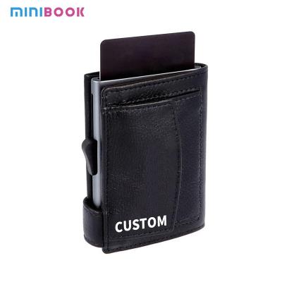 China Advantageous Custom Mens Pu Leather Card Holder with Metal Box and Low MOQ Mix Models for sale