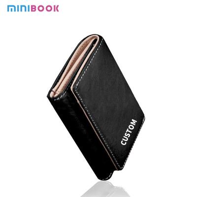 China 2024 Business Aluminum Genuine Leather ID Card Holder Cases Rfid Slim Fashion Wallet for sale