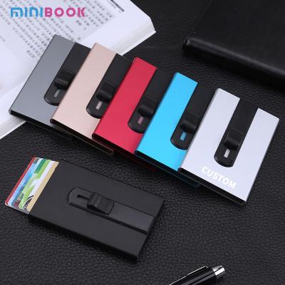 China Durable Metal Card Holder with RFID Blocking Aluminum Wallet Push Up Feature and Design for sale