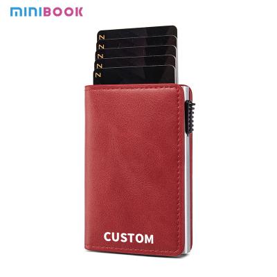 China 2024 Design PU RFID Aluminum Alloy Anti-theft Credit Card Holders Wallet for Your Needs for sale