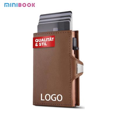 China Popup Card Bag Card Box Wallet Men's Edition Credit Card Wallet Holder Low MOQ Mix Models for sale