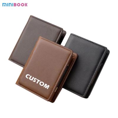 China PU Leather Pop Up Rfid Push Slim Minimalist Metal Business Credit Id Wallet For Men With Gift Box Card Holder for sale