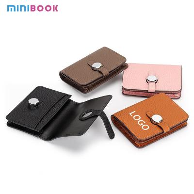 China Low MOQ Mix Models Genuine Leather Slim Wallet Card Holder For Unisex Business Casual for sale