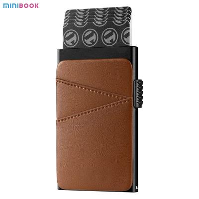 China RFID Wallet Slim Direct Aluminum Metal Card Case Card Holder for Men Minibook Professional for sale