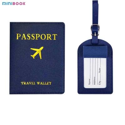 China Efficiently Organise Your Travel Documents with PU Passport Cover and Luggage Tag Set for sale